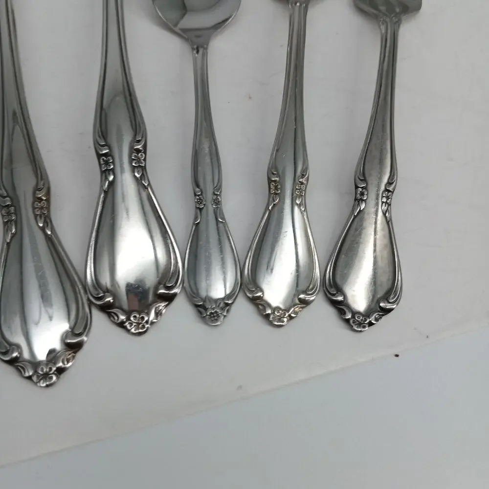 7X Serving Oneida CHATEAU Stainless Ladle Sugar Spoon Toddler Slotted Glossy USA